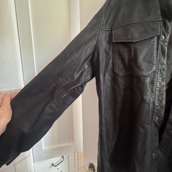 VELEZ Men's XL Black Genuine Lux Leather Bomber Jacket- Worn Once - Picture 6 of 8